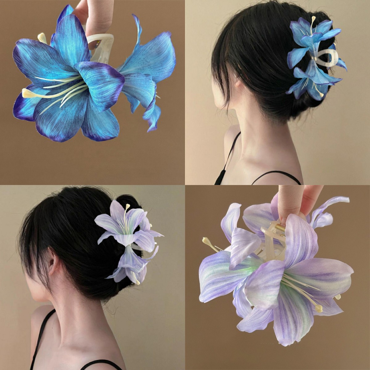 Travel Accessories Aesthetic - Super Fairy Künstliche Lilien-Haarspangen für Damen
