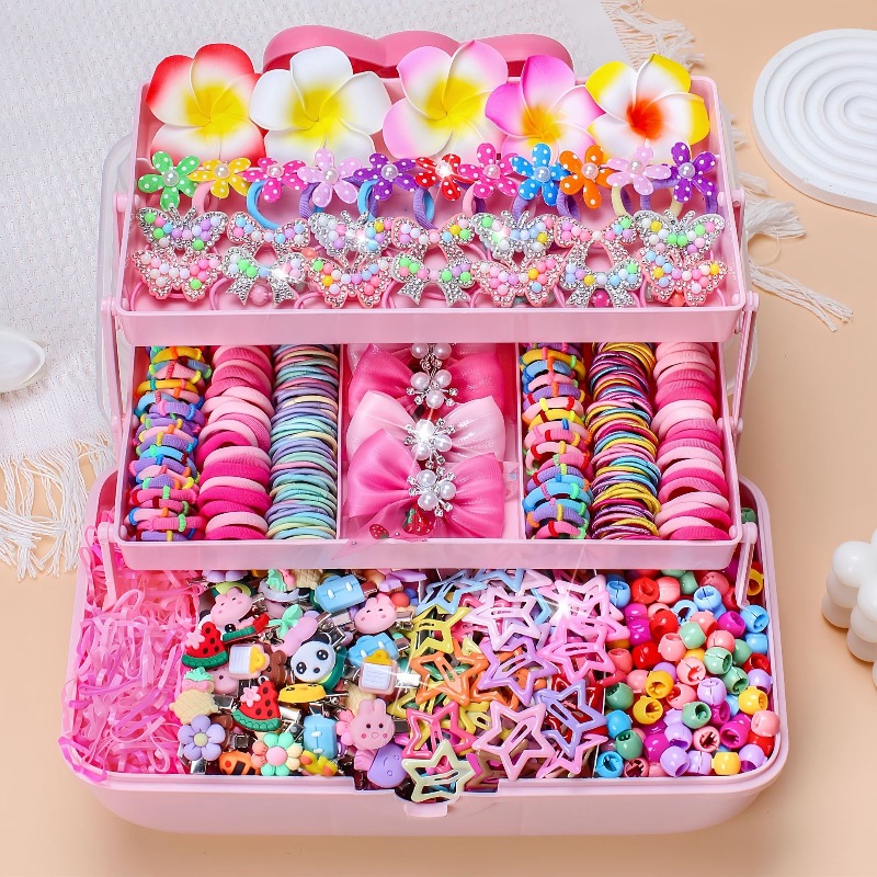 Travel Accessories For Girls - 546-teiliges Set Hochelastische Haarschmuck-Accessoires Schonende Haarbänder