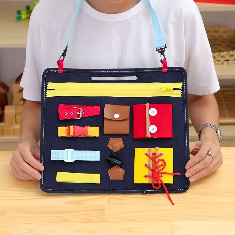 Travel Accessories Toddler - Montessori-Arbeitsbrett für Kleinkinder, grundlegende Lebenskompetenzen, Bücher,