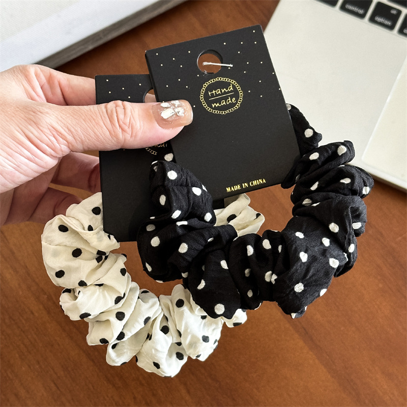 Travel Accessories For Girls - 11 cm/14 cm Dot Tuch Scrunchies