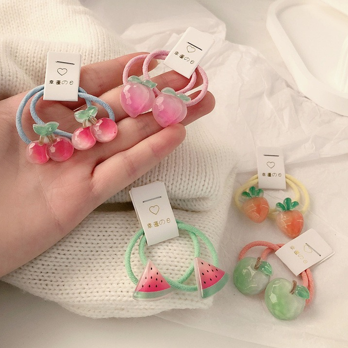 Travel Accessories For Girls - Kinder-Haargummis mit Karotten, 5 Paar, rutschfeste,
