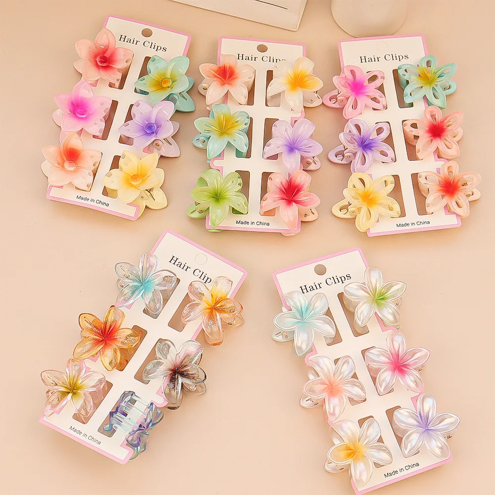 Travel Accessories Aesthetic - 6Pcs Mode Bunte Transparente Blume Kleine