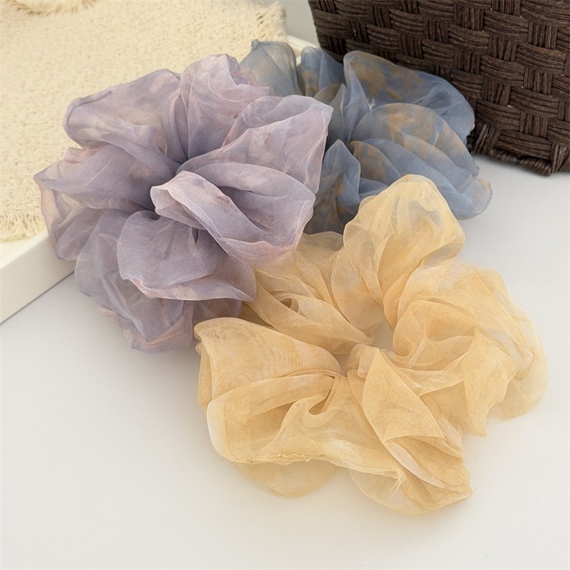 Travel Accessories For Girls - 1 Stück Übergroße Organza Scrunchies mit