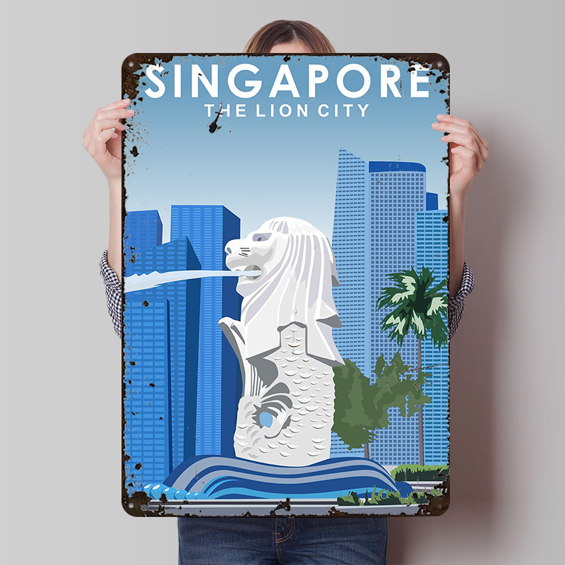 Singapore Reise-Metallposter,  – Travel Accessories Singapore Bewertung und Preis